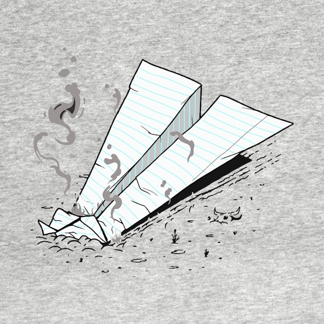 Paper plane crash by Daniac's store